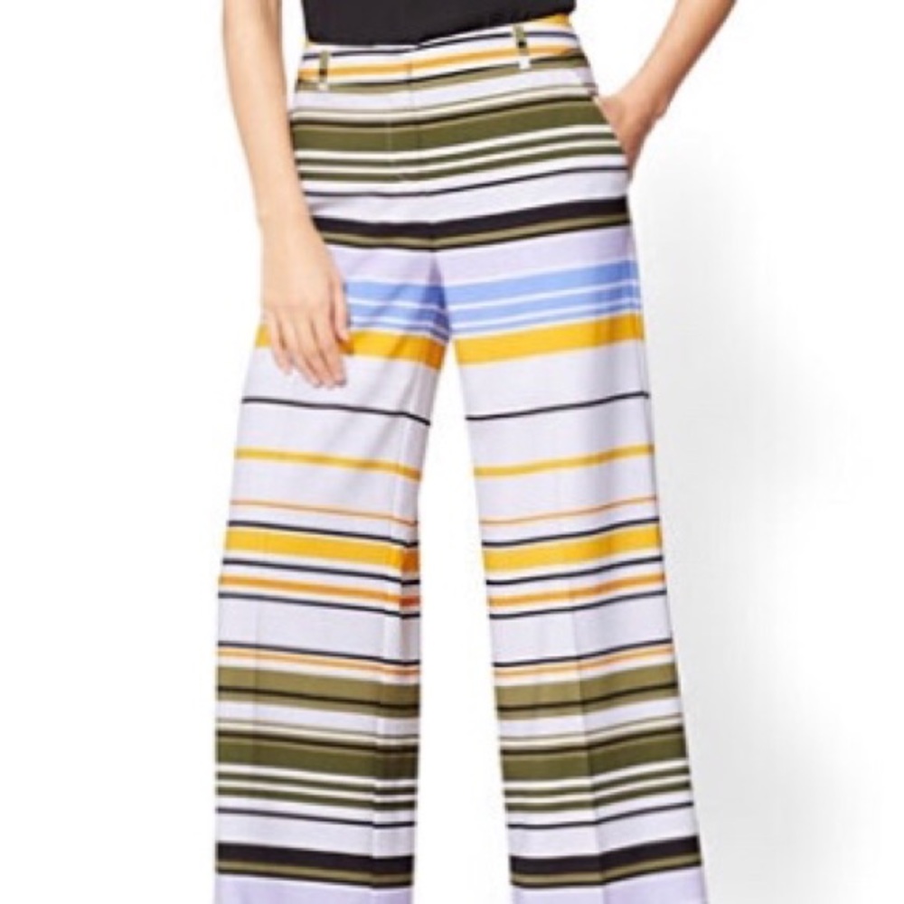 036. NWT Striped Palazzo Pant by New York and Company